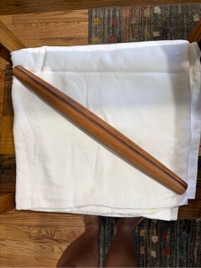 Amish Hand Crafted Wooden Rolling Pin in Warm Brown Finish